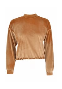 freshlions - Bluse Remy mit Knopfleiste im Nacken - beige