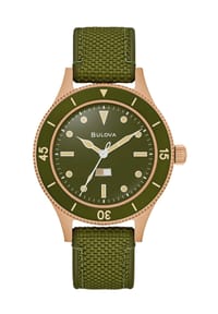 BULOVA MIL SHIPS - Herren Armbanduhr "98A324" - GRÜN