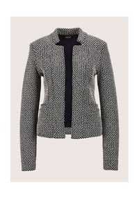MADELEINE - Moderner Jerseyblazer mit Struktur - schwarz / wollweiß