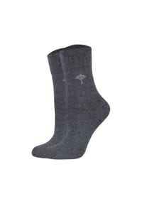 JOOP! - Damen Socken, 2er Pack - Daily Glam Organic GOTS Socks, Baumwoll-Mix, uni - Anthrazitmelange