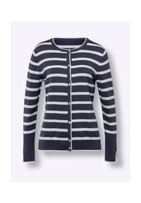 heine - Cardigan - camel-ecru-gestreift