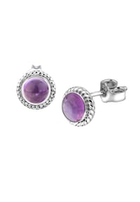 Nenalina - Ohrringe Ohrstecker Amethyst Geburtsstein Februar 925 Silber - Violett