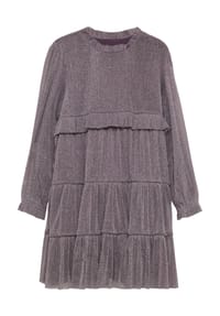 s.Oliver - Volantkleid, Langarm, Rüschen, für Kinder - 4892 LILAC/PINK