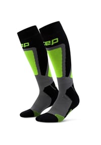 cep - Herren Ski Merino Socken Tall 3.0 black lime - mehrfarbig