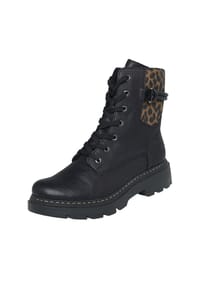 rieker - Schnürstiefel, Kunstleder, für Damen - SCHW/BRAUN/SCHW/00