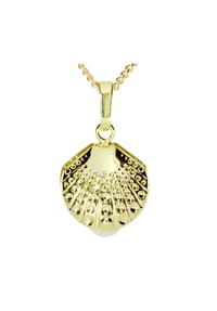 OSTSEE-SCHMUCK® - Kette mit Anhänger , Muschel , Gold 333/000 - gold