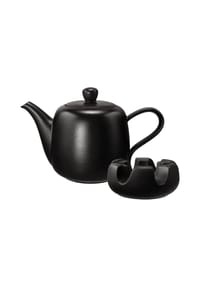 Seltmann Weiden - Kanne mit Stövchen Liberty Velvet Black 1,6 l - schwarz