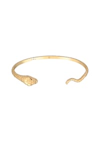 elli. PREMIUM - Armband Elli Premium Armband Armreif Offen Schlangen Motiv 925 Silber Vergoldet - Gold