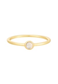 GLANZSTÜCKE MÜNCHEN - Damen Ring aus 925/- Sterling Silber in Gelbgold mit Mondstein (synth.) - gelbgold