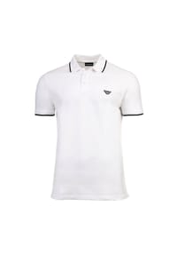 EMPORIO ARMANI - Herren Poloshirt - ESSENTIAL, Pique, Logo, Baumwolle, einfarbig - Blau