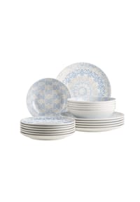 MÄSER Teller Set, Porzellan Ornea - Ornea - blau