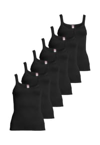 -con-ta- - Unterhemd / Top 6er Pack Modal - Schwarz