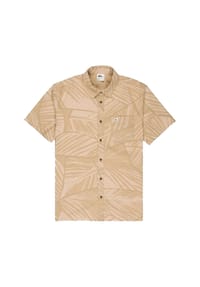 QUIKSILVER - QUIKSILVER Quiksilver Kurzarm Hemd Forkhill beige - braun