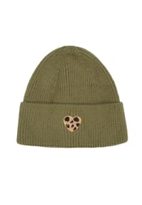 Seasons of April - Beanie ZOE Strick Damen Mütze mit Herz Motiv - weich, warm & modisch - Bordeaux