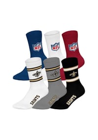 NFL - Unisex Socken, 6er Pack - NFL Teams, 6Pack Crew Socks, Football, Logo, Baumwollmischung - Arizona Cardinals/Mix