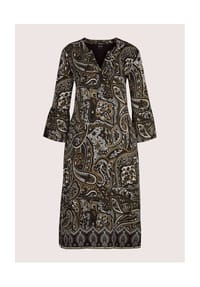MADELEINE - Paisley-Kleid mit Volantärmeln - perlweiß / schilf / multicolor