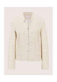 MADELEINE - Jacquard-Blazer mit Stehkragen - wollweiß / goldfarben