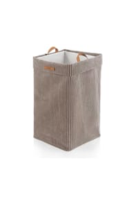 Lycce - Wäschekorb - Cord, faltbarer Wäschesammler, waschbar, formstabil - Beige
