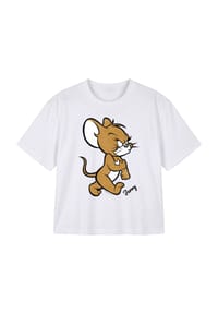 MERCHC•DE - T-Shirt, angry Mouse, weiß, für Damen - 220 WHITE