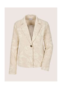 MADELEINE - Kurzblazer mit edler Stickerei - beige / perlweiß