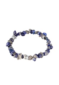 KUZZOÍ - Armband Herren Lapis Lazuli Vintage Bead 925 Silber - Silber