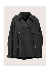 MADELEINE - Kurzer Trenchcoat - schwarz