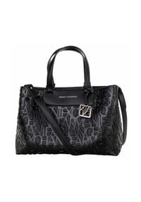 ARMANI EXCHANGE - Damen Handtasche - Shopper Liz Pebble, Allover-Prägung, 23x33x15,5cm (HxBxT) - Schwarz