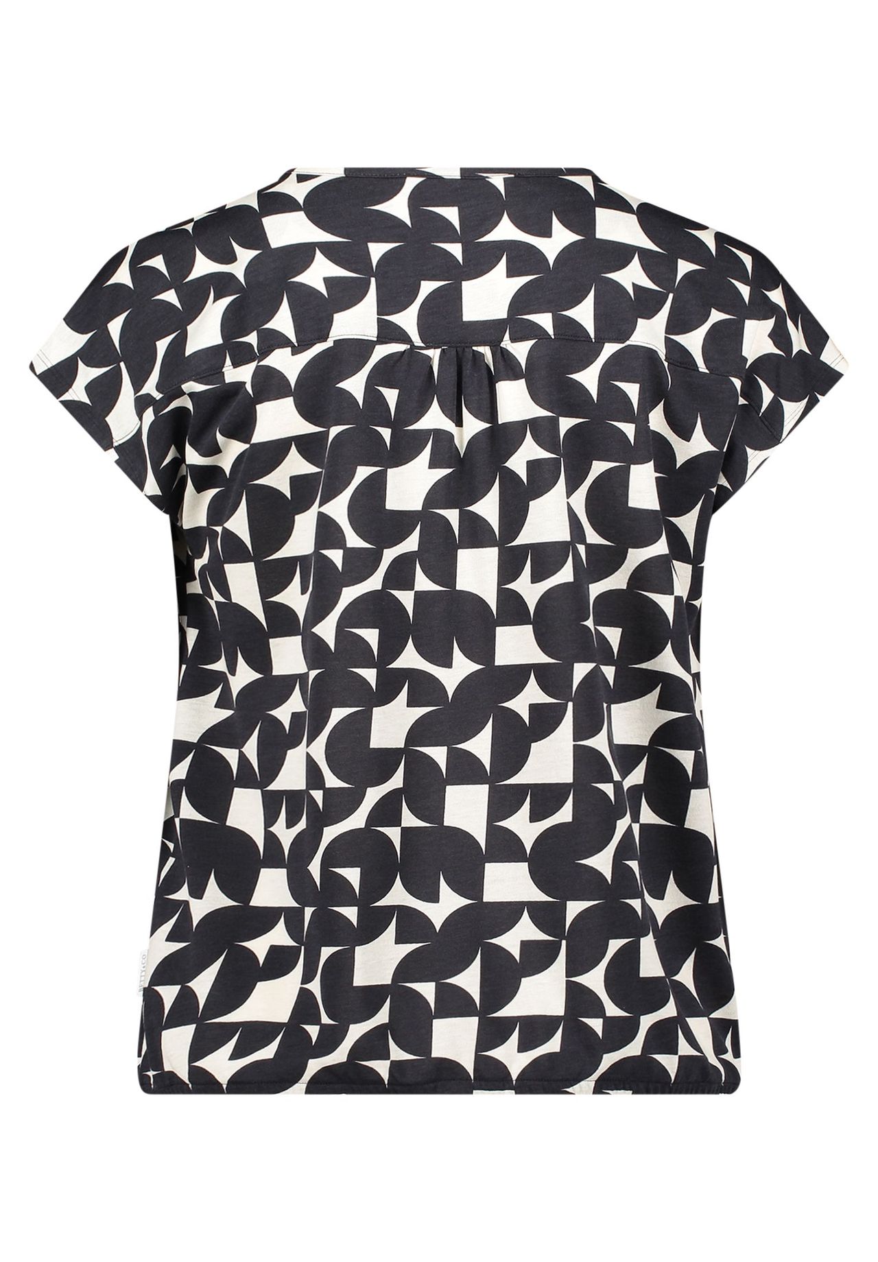 Betty & Co Blusenshirt Mit Gummizug, Schwarz, S