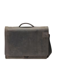 strellson RICHMOND - Aktentasche, Leder, Überschlag, Laptopfach 15", für Herren - DARK BROWN
