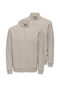 ONLY & SONS - Sweattroyer 2er Pack Ceres - Beige / grau