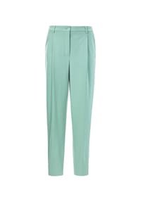 MADELEINE - Bundfaltenhose in pflegeleichter Ceramica-Qualität - hellsalbeigrün