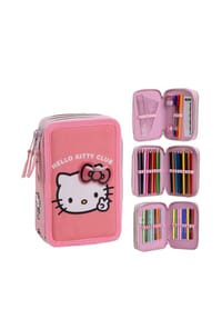 COFI - Hello Kitty Federmappe gefüllt – Schuletui & Stiftebox mit Zubehör - 