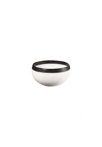 ASA - onda Schale organisch, Stoneware, Weiß / Schwarz - Weiß / Schwarz