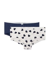 Sanetta - Slip, 2er-Pack, Schleife, für Kinder - 1948 WHITE PEBB