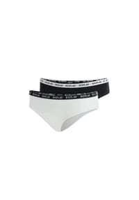 REPLAY - Damen Slips, 2er Pack - Slip, Logobund, Baumwollmischung - Grau
