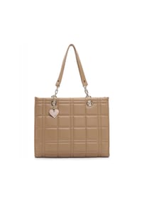 Emily & Noah E&N DAHLIA - Shopper, Stepp-Optik, Anhänger, für Damen - 900 TAUPE