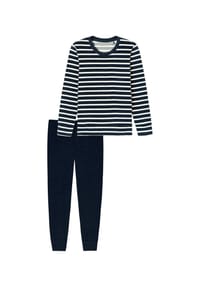 SCHIESSER - Casual Essentials Schlafanzug, Rundhals, für Damen - 210 SILBERGRAU-ME