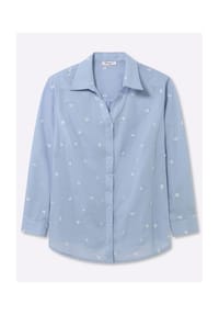 sheego - Langarm-Bluse - bleu