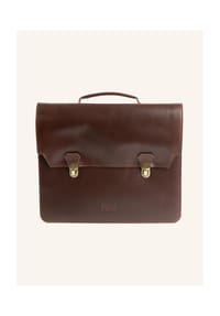 BUCKLE & SEAM - Leder Aktentasche NOTES, wasserdicht - Braun