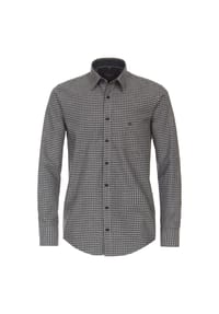 CASAMODA - Herren Flanellhemd kariert Casual Fit - Dunkelgrün