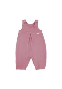 maximo® - GOTS BABY-Overall,  Musselinstoff, Windelöffnung - altrosa