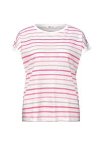 Street One - T-Shirt, dropped Shoulders, für Damen - 37281 MAGENTA DREA