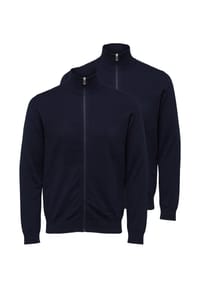 SELECTED - Strickjacke 2er Pack Berg - Schwarz