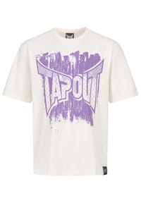 TAPOUT® - Herren T-Shirt Oversize CF TEE - White/Lilac