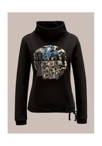 MADELEINE - Bedrucktes Sweatshirt mit Glanzakzenten - schwarz