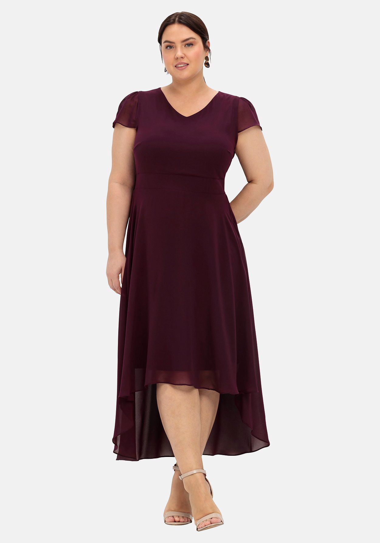 sheego Abendkleid mit Flügelärmeln | GALERIA 