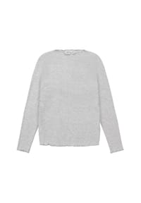 MANGUUN - Langarmshirt, Stehkragen, für Kinder - 2 GREY MELANGE