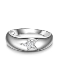 GLANZSTÜCKE MÜNCHEN - Damen Ring aus 925/- Sterling Silber in Silber mit Zirkonia - silber