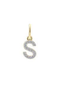 XENOX - Damen Anhänger Buchstabe S, 925er Silber - GELBGOLD