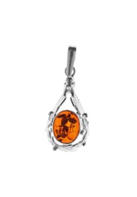 OSTSEE-SCHMUCK® - Anhänger , Fischland 34x14 mm , Silber 925/000 - silber
